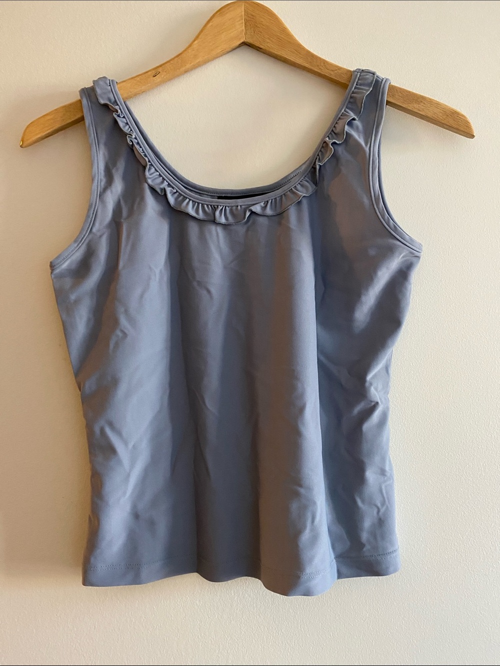🌸🌼3 for $12🌸🌼 Sleeveless Ruffle Scoop Neck Tank Top - Blue